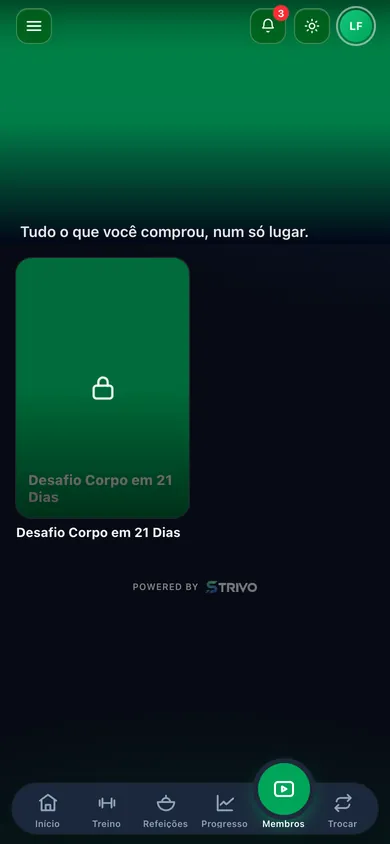 Área de membros estilo Netflix