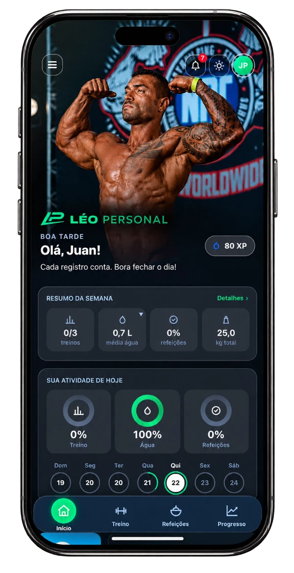 App Strivo com a marca do personal